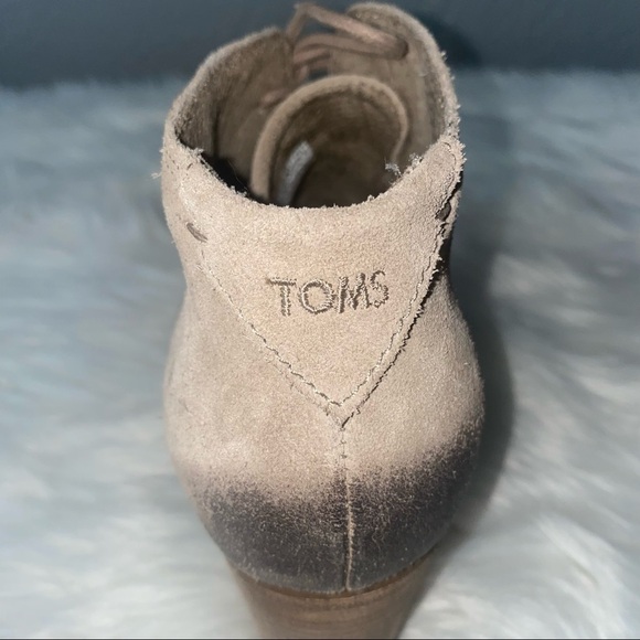 Toms Desert Taupe Lunata Burnished Suede Booties - Picture 15 of 16